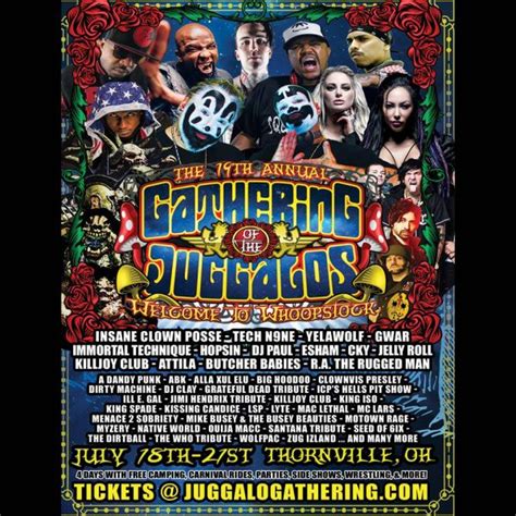 This offers access to all festival events, seminars, signings, and concerts. . Gathering of the juggalos 2023 lineup